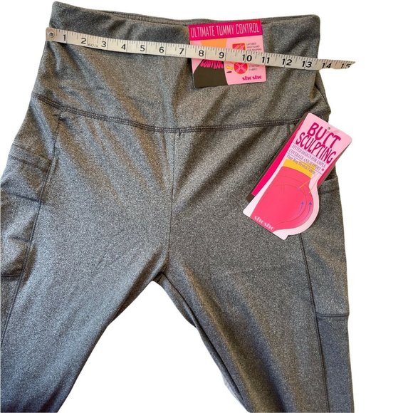 ShoSho Womens High Waist Tummy Control Butt Sculpting Leggings Grey Size L - Picture 9 of 12